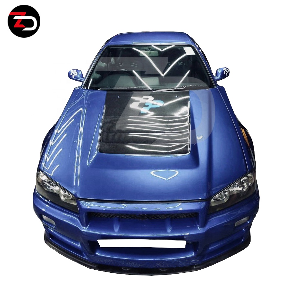 パーツ Gtr r34 R34 GTR Carbon Fibre Exhaust Shield, Shroud - 3K Twill Weave