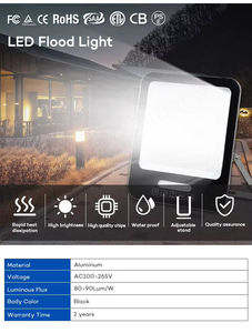 Modern 100W & 300W Indoor LED Floodlight Waterproof IP67 Aluminum Body with AC Power for Outdoor Use - Product Image 5