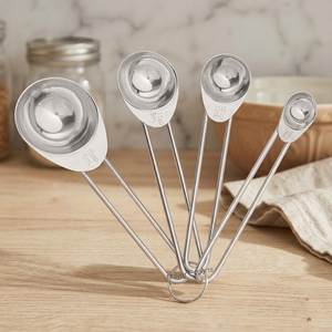5ml & 15ml Eco-Friendly Stainless Steel Measuring Spoon <b>Set</b> (4 Pcs) <b>PC</b> Material Home Kitchen Liquid Measuring Cups - Product Image 4