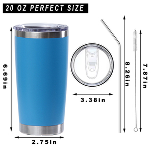 Gobelets pratiques de qualité alimentaire de 20oz en acier inoxydable à double isolation pour garder les boissons chaudes et froides - Product Image 2