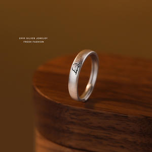 แหวนคู่รักลายแมวน่ารัก ปรับขนาดได้ แหวนหมั้น แหวนแต่งงาน แหวนคู่รัก ของขวัญวันเกิด ทำจากทอง S999 - Product Image 6