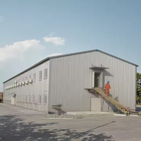 Structure en acier préfabriquée modulaire de grande taille pour garage, abri de voiture, hangar avec peinture antirouille et garantie de 5 ans
