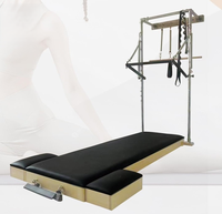 Torre de Pilates Comercial de Madera de Arce para Estudio de Yoga con Plataforma, Colchoneta y Barra de Empuje