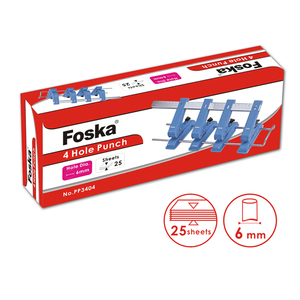 Perforatore <span class=keywords><strong>a</strong></span> <span class=keywords><strong>4</strong></span> <span class=keywords><strong>Fori</strong></span> in Metallo di Alta Qualità Foska per Ufficio - Product Image 3