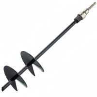Ancre de sol en acier robuste Sunrise 57775 - Résistante aux intempéries, noire, 37 cm, piquet de tente de 7,5 mm de diamètre, utilisation en camping et en extérieur, BSCI REACH