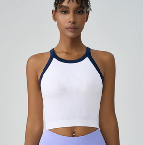 Chaleco sin mangas para gimnasio <span class=keywords><strong>de</strong></span> chica personalizado, sujetador superior <span class=keywords><strong>de</strong></span> Yoga para mujer, <span class=keywords><strong>camisa</strong></span> con relleno extraíble para deporte activo para mujer, traje <span class=keywords><strong>de</strong></span> entrenamiento <span class=keywords><strong>de</strong></span> talla grande OEM - Product Image 1