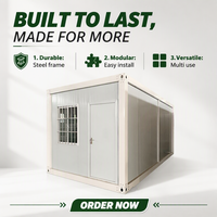 Maison conteneur pliable en acier extensible et portable de 20 pieds et 40 pieds, économique, avec un design moderne et écologique pour l'utilisation en entrepôt et en parc