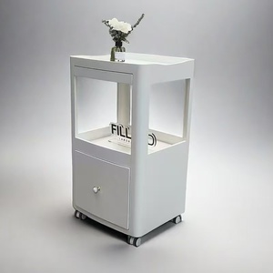 Minimalist White Fillmed Beauty Salon <b>Trolley</b> Cart Mobile Esthetician Cart with Drawer Professional Med Spa Equipment <b>Trolley</b> - Product Image 3