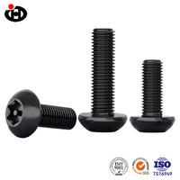 Vis de sécurité Torx à tête cylindrique en acier au carbone oxydé noir, anti-effraction, anti-vol, pour boîtiers électroniques