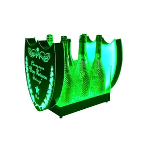 Led Aufladen leuchtenden Eis kübel kreativen Schild KTV Cocktail Rack Bar Acryl ausländischen Wein Champagner Bier Eimer Rahmen