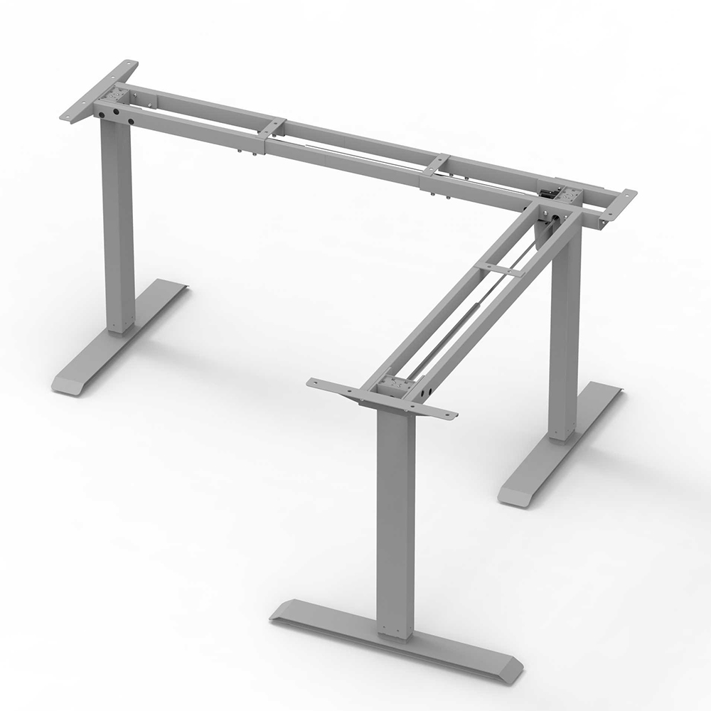 Gray Height Adjustable Desk Frame
