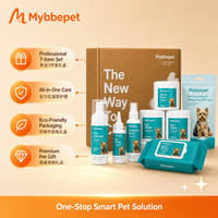 Coffret cadeau de toilettage pour chiens et chats, kit de nettoyage professionnel, shampoing sans rinçage, nettoyant pour pattes, gouttes auriculaires, déodorant, accessoires pour animaux de compagnie