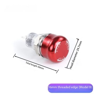Botón de Parada de Emergencia de Acero Inoxidable en Forma de Hongo Rojo de 16 mm - HUSA HSB16-11ZS/J/N Control - Product Image 6