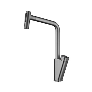 Kitchen Sink Faucet Single Handle Pull Out <b>Spray</b> Modern Deck <b>Mounted</b> 2.0-2.9gal/m Ceramic Valve Core - Product Image 4
