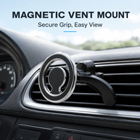 Support de téléphone portable magnétique pour voiture avec ventouse métallique, pince à 3 griffes, support creux réglable, rotation à 360 degrés