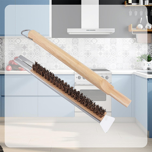 Brosse de nettoyage professionnelle détachable antidérapante en fibres de coco de qualité alimentaire pour four à <span class=keywords><strong>pizza</strong></span>, <span class=keywords><strong>pierre</strong></span> à <span class=keywords><strong>pizza</strong></span> et barbecue extérieur - Product Image 5