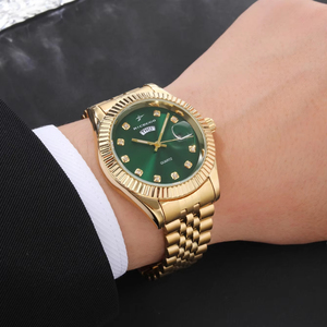 <span class=keywords><strong>Reloj</strong></span> de Cuarzo de Acero Inoxidable de 41 mm <span class=keywords><strong>con</strong></span> Esfera de Diamantes, Calendario, Manecillas Luminosas y Resistente al Agua - Product Image 4