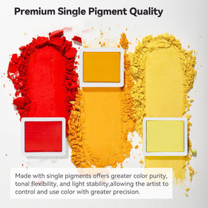 XinyiArt 24 Couleurs Premium Solide <span class=keywords><strong>Aquarelle</strong></span> Peinture Demi-Casseroles <span class=keywords><strong>Portable</strong></span> Voyage <span class=keywords><strong>Aquarelle</strong></span> Art Pigment <span class=keywords><strong>Kit</strong></span> avec Brosse pour Artistes - Product Image 3