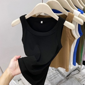 Canottiere estive personalizzate da <span class=keywords><strong>donna</strong></span> con maglie a coste in maglia spessa 220gsm per allenamento canottiere Slim Fit - Product Image 6