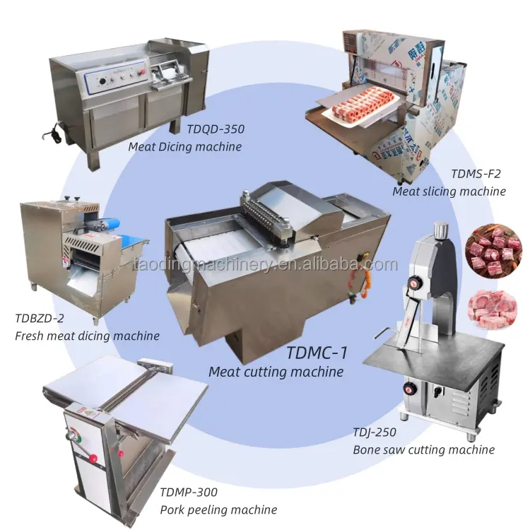 Máquina cortadora de cubos de carne comercial multifuncional, máquina cortadora automática de carne de cabra, máquina cortadora de pollo congelado en cubos de carne