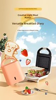 Appareil de petit-déjeuner multifonction compact de norme européenne, machine à sandwichs, appareil pour repas légers, grille-pain électrique, plaque chauffante électrique