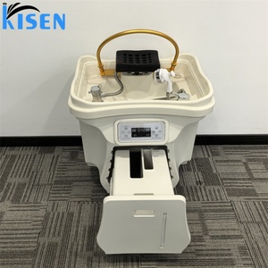 KISEN Japanese Portable Shampoo Basin Head Spa Salon Equipment Portable Hair Washing Bowl Basin Shampoo Salon Sink with <b>LED</b> - Product Image 4