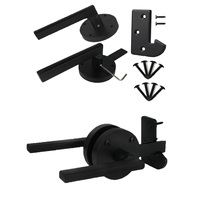 Loquet de porte double face de style campagnard avec surface finie pour porte intérieure en bois