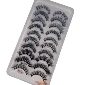 Factory Wholesale 14 Pairs Of Z04 Plant Fiber Lashes 3d Faux False Eyelashes