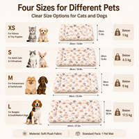 Tapis pour chien en polaire corail, double face, épais, chaud, respirant, doux et confortable, lavable en machine, motif dessin animé, pour l'hiver, vente en gros