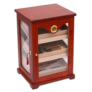 Thương Mại Hiển Thị Kích Thước Lớn Tempered Glass Window Cigar Humidor Nội