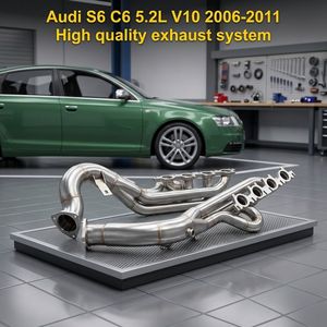Collecteur d'échappement haute performance sur mesure pour <span class=keywords><strong>Audi</strong></span> <span class=keywords><strong>S6</strong></span> C6 5.2L <span class=keywords><strong>V10</strong></span> <span class=keywords><strong>2006</strong></span>~2011, parfaitement conçu - Product Image 2