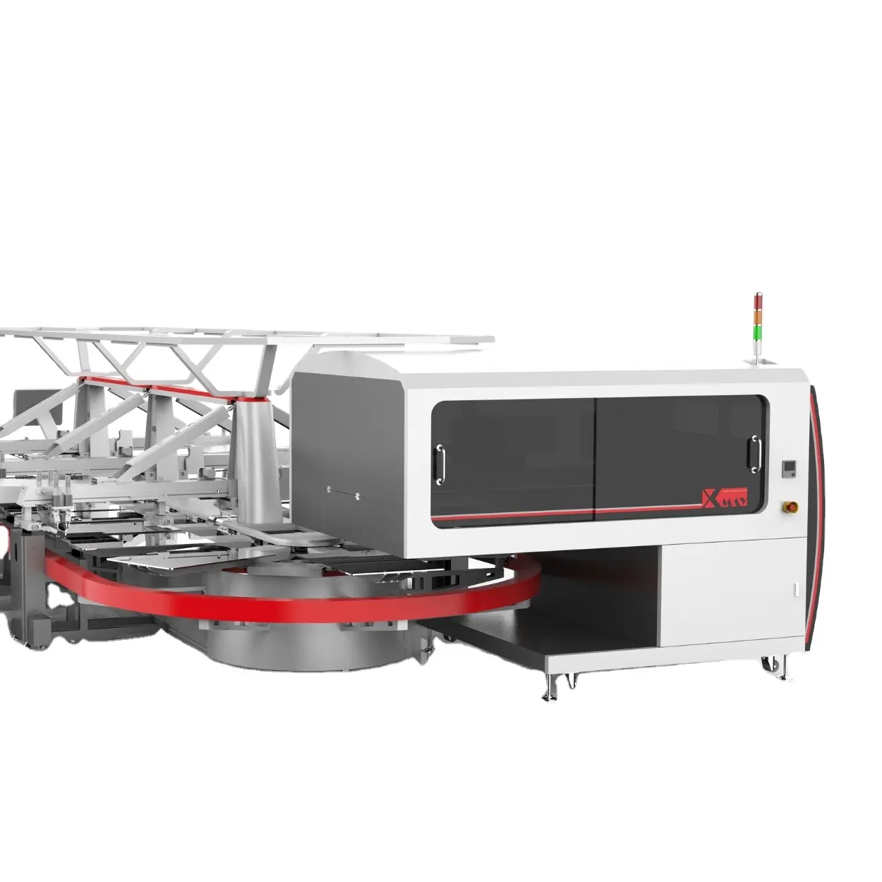 Xmay High quality automatic hybrid oval screen printer machine plus digital printer for textile screen printing industry