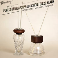 Bouteilles diffuseurs de parfum en verre gravé sur mesure 50 ml, vides, écologiques, durables, avec bouchon en bois, couleur et logo personnalisables