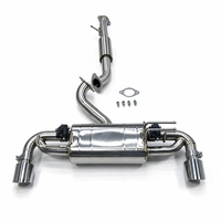 Système d'échappement Catback électronique à soupapes en acier inoxydable brossé SS304 pour Toyota GR Yaris 1.6T 2022 avec tuyau intermédiaire et arrière soudé doré