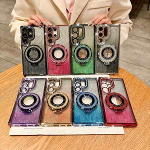 Nuova Custodia di Lusso con Motivo a Onde Glitterate Sfumate per <span class=keywords><strong>Samsung</strong></span> S25 Ultra S24 Plus S23 <span class=keywords><strong>22</strong></span>, <span class=keywords><strong>Cover</strong></span> in TPU con Anello Magnetico Diamantato - Product Image 6