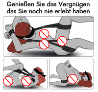 Kits de bondage BDSM imperméables, sangles de cuisse en cuir, menottes réglables pour poignets et cuisses, bandeau pour les yeux, jouet pour adultes, couple