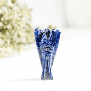 Venta al por Mayor de Ángeles Pequeños de Lapislázuli Natural Premium de 2 Pulgadas, Cristal Azul Pulido Tallado y Grabado para Decoración y Meditación - Product Image 1
