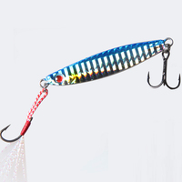 LUTAC Metal Jig Lure Sinking Whole Water Lead Fish Bait Double Hook Long Casting Feather Treble Single Hook Fishing Baits 65mm/25g