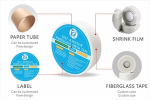 Cinta de Malla de Fibra de Vidrio Blanca Ignífuga y Retardante de Inflamación 5cm*100m/rollo - Product Image 4