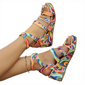 Hot Sale Large Size Womens Platform Sandals Spring Fashion Peep Toe Heels Cushioning Breathable Lightweight - Product Image 2
