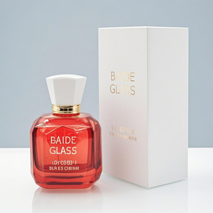 Luxury Red Perfume <b>Bottle</b> Empty Crimp Pump Sprayer 30ml 50ml 100ml Glass Zamac Cap Perfume <b>Bottle</b> with Tube <b>Box</b> - Product Image 4