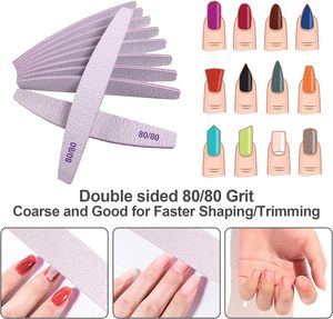 Custom Logo 80 80 Grit Rectangle <b>Nail</b> <b>File</b> Double Sided Emery Board for Acrylic <b>Nails</b> - Product Image 3