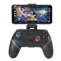 Controlador de juego inalámbrico de doble choque con mango de goma para Switch PC Mobile Android TV box todo en uno