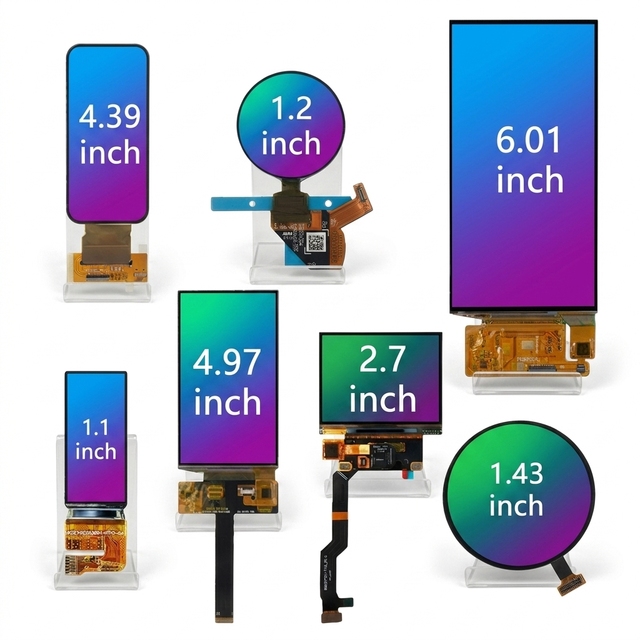 High Resolution High Brightness 120HZ AMOLED Display 1.1" 1.43'' 1.78'' 3.5" 5.5" 6.67" 7" 8" Inch OLED Display with ESP32