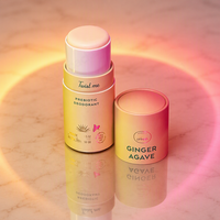 Tube de déodorant en papier recyclable personnalisé, à mécanisme rotatif, résistant à l'huile, en carton, pour baume à lèvres, beurre corporel, emballage cosmétique