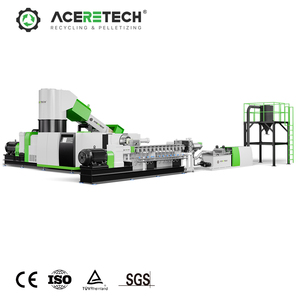 Línea de Producción de Pellets/Gránulos de Plástico Reciclado de Doble <span class=keywords><strong>Etapa</strong></span> para <span class=keywords><strong>Pañales</strong></span> de Bebé y Material No Tejido, 160-1200kg/h, ACERETECH PC/PA/PS - Product Image 1