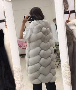 Hot Pink <strong>Women</strong> Real Fox Fur <strong>Gilet</strong> Customize Fox Fur Vest <strong>Long</strong> Wholesale Winter Fur Gilets Girls - Product Image 4