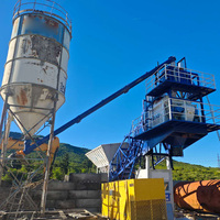 Impianto di Betonaggio Mobile Mini da 60m³/h Direttamente dalla Fabbrica, Impianto Portatile per Calcestruzzo Preconfezionato con Sistema di Controllo PLC Automatico