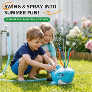 Jouet d'arrosage pour pelouse en forme de hydrant, en plastique, avec boîte colorée, pour l'été, pour enfants, avec pomme de douche rotative interactive pour jeux aquatiques - Product Image 5