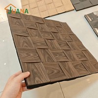 Panel Dinding 3D Mosaik, Papan Peredam Suara Akustik, Panel Dekoratif untuk Latar Belakang TV